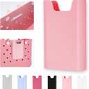 2 x Silicone Phone Holder for Bogg Bags, Attachment for Beach Bags, Phone Holder for Bogg & Similar Beach Bags, Compatible with Most Mobile Phones, Light Pink