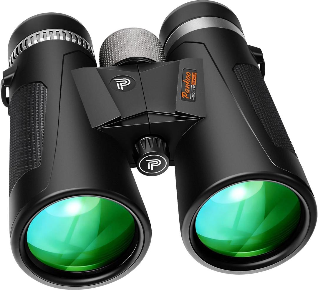 Pankoo 20x56 Binoculars for Adults High Powered - Large View Waterproof Binoculars with Clear Low Light Vision - Compact Binocular Essentials for Hunting Camping Cruise Travel Bird Watching Sports
