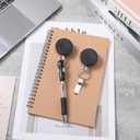 2Pcs Retractable Pull Pen Pencil Holder 24'' Universal Lanyard Retractable Pencil Pull with Belt Clip and Key Ring for Carpenters Nurses Workers