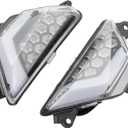 Topteng LED Front Turn Signal Light for KAWASAKI NINJA 300 2013-2017, 400 2018-2023, 650 2012-2023, ZX-6R 2013-2022, ZX-4RR 2023+ (Clear)