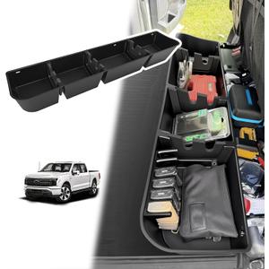 VaultsOnWheels Under Seat Storage Box Fit for Ford F150 2015-2026 SuperCrew/Crew Cab & F250 F350 F450 2017-2026 SuperDuty Accessories, Console Organizer Truck Tool Box Detachable Underseat Organizer