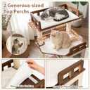 Gitelsnour Cat Tree, Wooden Multi-Level Tower for Large Audlt Cats GCT104EB