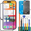 TFT for iPhone 15 Screen Replacement for iPhone 15 LCD Digitizer Repair Kits for iPhone 15 Touch Screen Display Assembly Replacement A3090 A2846 A3089 A3092(Not Original)