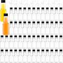 50 Pack 1.7oz Mini Liquor Bottles,Plastic Shot Bottles with Cap Small Water Bottle Empty Alcohol Shot With 10 Funnels for Party Favor,Weddings