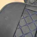 Tomatoman Tacoma Seat Covers Customized for 2005-2025 2026 4Runner Extended SR V6 Pickup Truck, Waterproof Faux Leather Car Cushions(Rear Seat, Black-Blue)