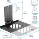 AVLT Adjustable Laptop Tray with Support for Fans Black (Fan Not Included) | Compatible with VESA 75x75 Monitor Arm - Suitable for Laptops Up to 17Inch - Weighs 4.41lbs for 120mm Fan