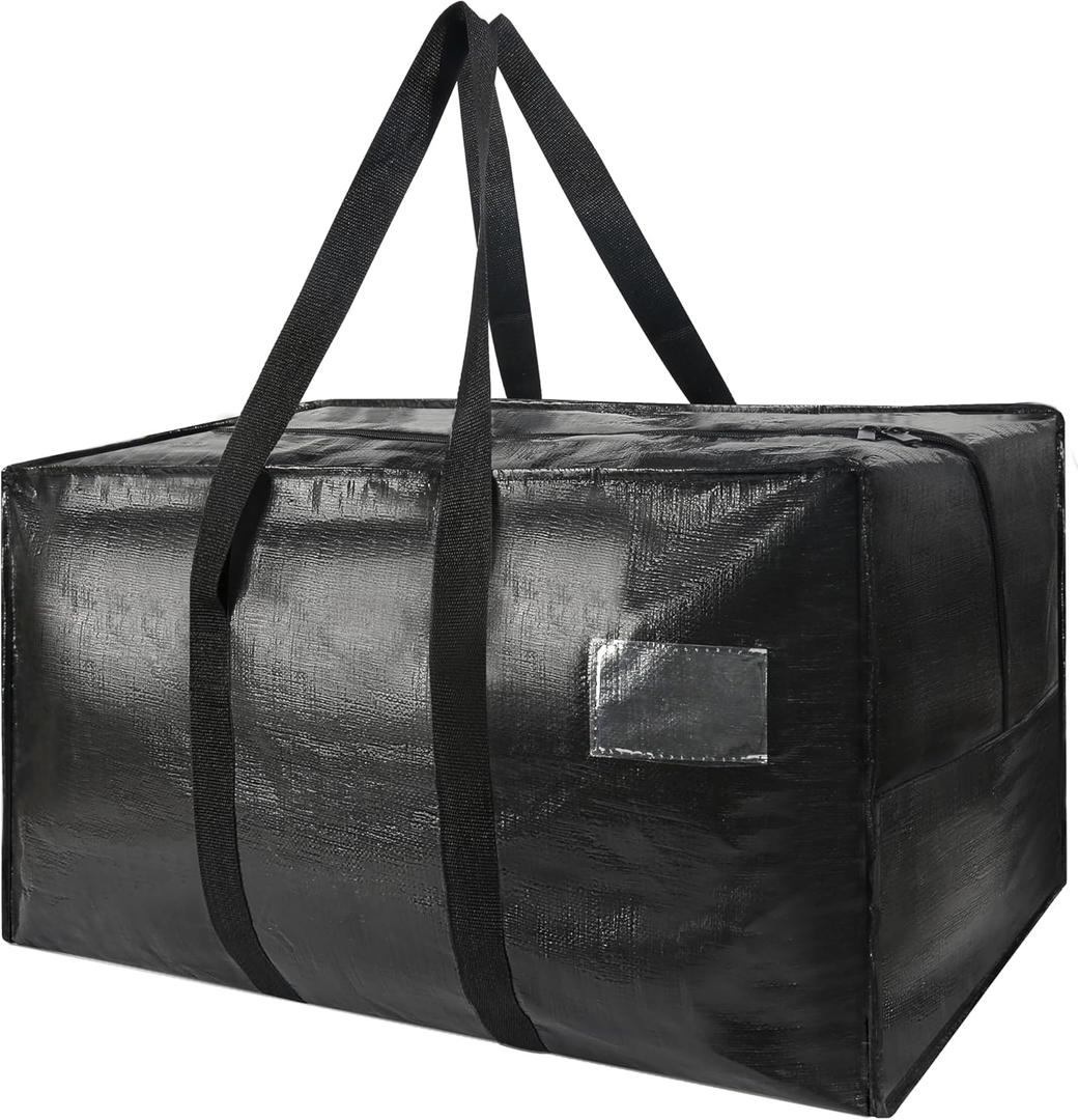 Size 54,5×26,5, Extra Large Heavy Duty Stronger Handles Storage Bags Moving Totes Zippered Reusable Wrap Around Handle Storage Totes