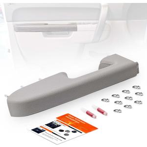 22818466 Front Left Driver Side Door Panel Armrest Repair with Door Release Handle Below Armrest (17 inch) Compatible with Chevy Silverado/GMC Sierra 1500 2500HD 3500HD 2010-2014, Gray