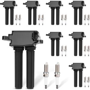 UF504 Set of 8 Ignition Coil Pack 16 Iridium Spark Plug Compatible with Dodge Ram Jeep Chrysler - Challenger Charger Durango Ram 1500 2500 3500 Grand Cherokee Aspen 5.7L V8 Replace# C1526 56029129AA