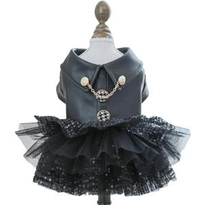 Autumn Winter Fashion Sweet Puppy Princess Skirt Pet Dog Dress forTeddy, Chihuahua, Shih Tzu, Yorkshire Terriers T-Black M (M(Chest:14.5" Body Length:11.0"))