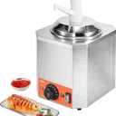 VEVOR Electric Cheese Dispenser with Pump, 2.3 Qt Commercial Hot Fudge Warmer, Plastic Pump Dispenser, 86-230 Temp Adjustable Nacho Cheese Sauce Warmer, for Hot Fudge Cheese Caramel