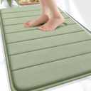 OLANLY Memory Foam Bath Mat 30x20, Super Soft Absorbent Bathroom Rugs, Quick Dry, Machine Washable Shower Floor Rugs, Bathmat Carpet, Bathroom Home Decor Accessories, Sage Green