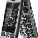 KELIN 4G Foldable Mobile Phone for The Elderly with Big Button, Unlocked LTE Easy to Use Basic Flip Senior Phone with SOS Button,Camera,Loud Volume,Charging Dock and Flashlight