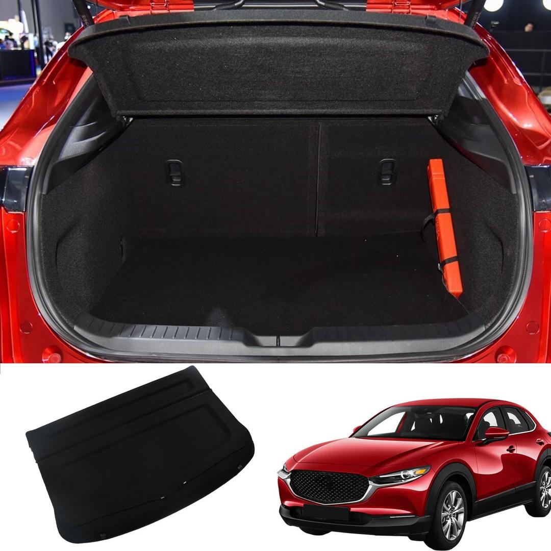 for Mazda CX-30 Cargo Cover 2026 2025 2024 2020 2021 2022 2023 for Mazda CX30 Accessories Rear Trunk Shade Non-Retractable Trunk Cover