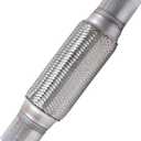 Flex Pipe,Heavy Duty Exhaust Flex Pipe,Car Accessories Stainless Steel Flexible Exhaust Pipes,Universal Muffler Tube Automotive Replacement,Suitable for Most Cars,Trucks (2.5"x8"/12")