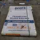 Frameless Glass Railing Panel - 1/2'' Clear Tempered Glass Railing System with 2 Posts - 42" High x 4 FT Long - Install Ready - Indoor and Outdoor Use - Smart Guard Easy Clean (Brushed Stainless)Frameless Glass Railing Panel - 1/2'' Clear Tempered Gl