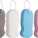 4 PCS Magic Exfoliating Bath Sponge,3D Super Soft Exfoliating Body Scrubber, Skin Friendly & Reusable,Remover Dead Skin for All Skin Types,for Men Women