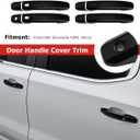 DLOEVG Car Door Handle Covers Compatible for 2019-2022 2023 2024 2025 Chevy Silverado/GMC Sierra 1500 2500HD 3500HD Accessories Black Handle Protector for Coloroda 2024 2025 with 2 Auto Sensor Holes