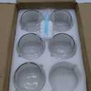 5 Pack Clear Round Glass Vases, 4.7 W x 3.5 H, Bubble Bowl Flower Vase for Table Centerpieces, Candle Holders for Wedding Event Home Decor