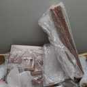 Mumufy 48 Inch Tall Advent Church Stand Candleholder Set of 5 Purple Pink White Candles Wood Nativity Candle Stand with Metal Arch Christmas Candlestick Holder for Christmas Church Holy (Deep Wood)