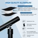 Heavy Duty Aluminum Round Handrail for Indoor or Outdoor Steps & Stairs Maximum Load Capacity 800lbs, 0-3 Steps Stair Handrail Kit, Porch & Deck (Textured Black, 3ft)