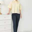 Bamans Womens Dress Pants Work Business Skinny Leg Pants Office High Waisted Slacks Slim Fit Casual Trousers (Blue, M)