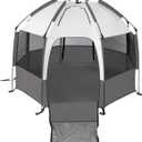 Swished Pop-up Tent - Metallic Grey | Beach Pop-up Tent; Sun Shelter & Waterproof | Pop-up Tent For Beach & Outdoor Adventures | Zippered Door For Privacy - Pop-up & Relax