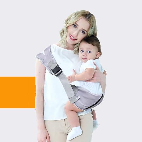 Portable Baby Carrier, Ergonomic Adjustable Widen Separate Padded Shoulder Straps, Soft Breathable Child Slings for Infants and Toddlers up to 55Lbs,5-42 Months (Gray)