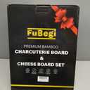 Portable Travel Charcuterie Board with Lid, Bamboo Charcuterie Cheese Board with Cover Accessories Gift Set, Large Covered Charcuterie Box Serving Tray Board Platter 7 Compartment Traveling Christmas