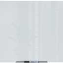 U Brands Glass Dry Erase Board, 23" x 35", White Frosted Surface With Silver Grommets, Frameless