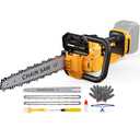 Mini Chainsaw for Dewalt 20V Max Battery, 12 Inch Electric Chainsaw Cordless with Security Lock, Hand Held Chain Saw for Wood Cutting, Tree Saw Trimming and Branch Pruning (Battery Not Included)