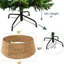 KOLWOVEN 24in Christmas Tree Collar, Christmas Tree Ring Adjustable Water Hyacinth Skirt, Christmas Tree Skirt for Decoration, Base Protection from Pets (Water Hyacinth)