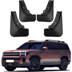 Mud Flaps Compatible with 2026 2025 2024 Hyundai Santa Fe Accessories All Weather Fender Guard Mudguards Sediment Protection No Need to Drill Holes