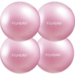 kisnbld Small Exercise Ball, 9 Inch Mini Pilates Ball, Anti Burst and Slip Resistant Mini Yoga Ball for Stability, Fitness, Physical Therapy, Stretching & Core Strength Workout at Home Gym & Office (4 Misty Rose)