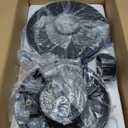 Ceiling Fans with Lights and Remote Control 52 Inch, 6 Speeds, 5 Blades, 2844 LM, 3CCT Dimmable LED, Reversible DC Motor, Black Quick-Fit Low Profile Ceiling Fan for Bedroom Living Room Indoor Outdoor (Black & Dark Brown)