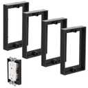4pcs 1/2 Inch Single Gang Outlet Box Extender, Electrical Outlet Extender Receptacle Extender Outlet Extension Box for Electrical Box and Electrical Outlet Switches (Black)
