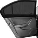 Car Window Shade, 2 Pack Car Sun Shade for Rear Window Baby, High Stretchy Car Universal, Suitable for mid-Size Cars and SUVs, Breathable Heat Insulation Anti-UV Protection Privacy, Black