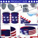 Mepase American Flag Outfits for Men Patriotic Fanny Pack USA Beverage Beer Belt Suspenders for Veterans Day Accessories (Medium)