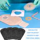 4 Pcs Black Ostomy Bag Cover Ostomy Pouch Cover Odor Control Stretchy Bag Washable Pouch Liner for Women Men Lightweight Care Protector Protective(2.8 Inch Diameter)