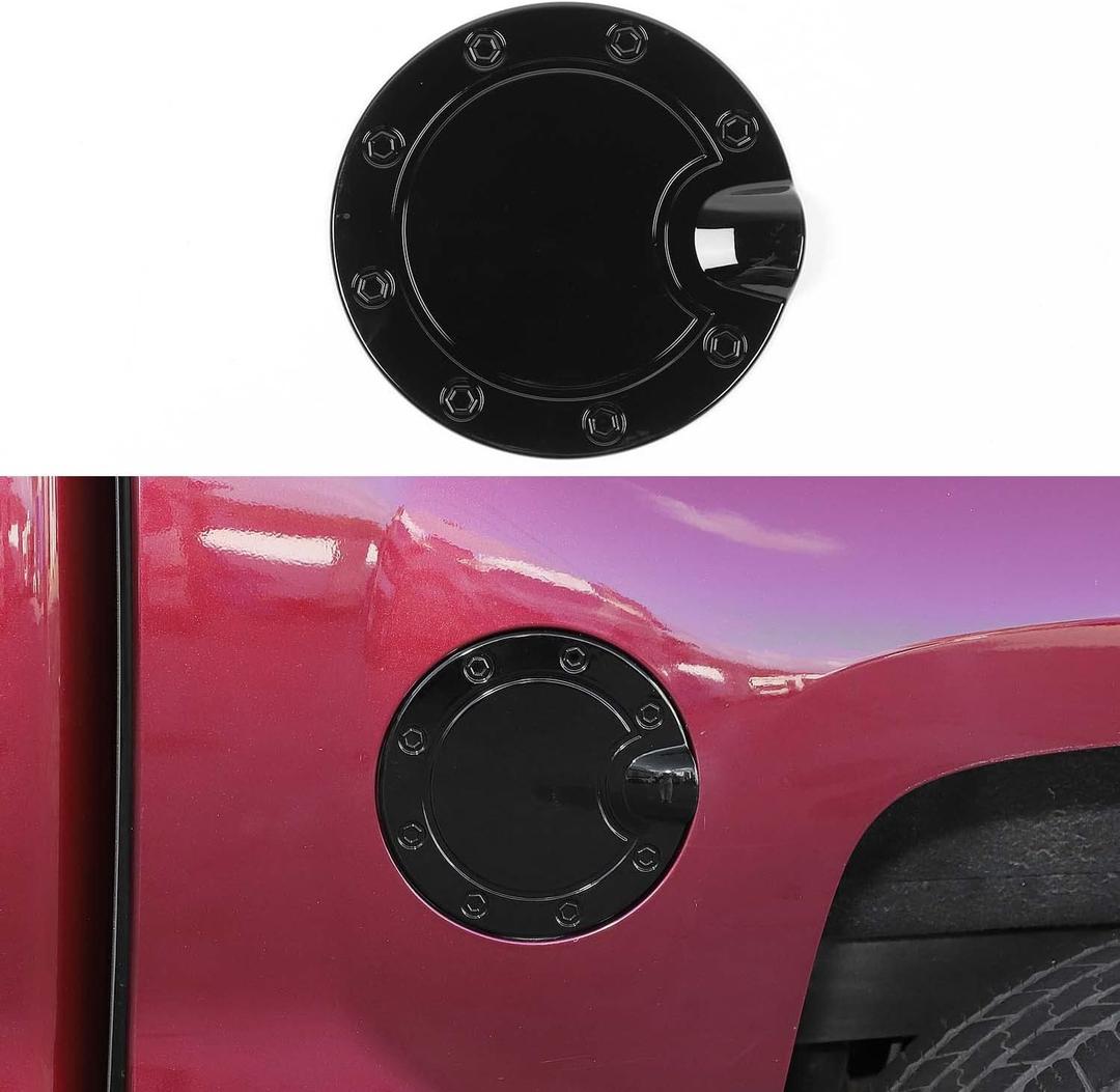 for Silverado Gas Cap Door Cover Trim Black for Chevy Silverado/GMC Sierra 2014-2018 Black Exterior Accessories
