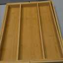 Utoplike Bamboo Expandable Kitchen Drawer Organizer, Adjustable Utensil Holder and Cutlery Tray Organiser, Drawer Divider for Silverware, Flatware, Knives in Kitchen, Bedroom, Living Room, 5 Slot (Large, Natural)