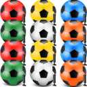 12 Pack Operation Christmas Bulk Items Soccer Ball with Pump Needles, Official Size 3/4/5 Soccer Ball Deflated Gift for Christian Charity Donation Training Practice (Multicolor)