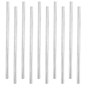 10 Pcs 6061 Aluminum Round Rod,6mm Diameter (+0.2/-0.2mm) x 300mm (12inch) Long T6511 Solid Extruded Rod for DIY Crafting Model Car Helicopter Airplane Ship, Precision Machining Raw Material, Silver
