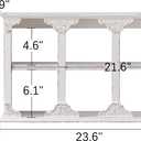 SOFE Vintage Rustic Floating Shelves for Wall White, 3-Tier Wall Shelf, 23.6 inches x 7.9 inches x 14.2 inches