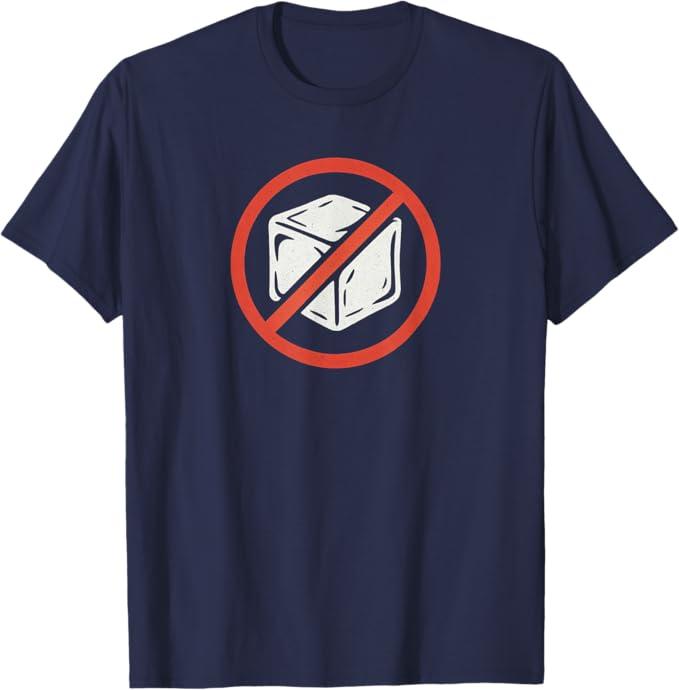No ICE Protest Symbol Anti Immigration Enforcement, Red T-Shirt Navy XL