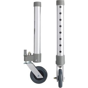 Drive Medical Locking Swivel Walker Wheels with Two Sets of Rear Glides, Gray