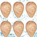 DECYOOL 6 Pack Wasp Nest Decoy Hanging Wasp for Wasps Hornets Yellow Jackets Outdoor Waterproof Material (Dark Brown)
