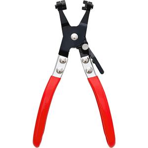 Hose Clamp Plier Repair Tool with Swivel Flat Band for Removal and Installation of Ring-Type or Flat-band Hose Clamps in Automotive Coolant Radiator Heater and Water Hose