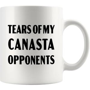 Tears of My Canasta Opponents Canasta Player Gifts Card Games Gifts For Mom Dad Friends Novelty Drinkware Ceramic Mug 11 oz White