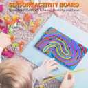 Sensory Fidget Toys for Kids Toddler Boys ,Sensory Activity Board for Stress Anxiety Autistic ADHD, Calm Down Travel Airplane Essentials Toys for 3+ Year Old, Stuffers Gifts for Teen Girl